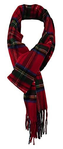 TigerTie - feiner Designer Schal in rot blau gelb grün grau kariert - Stoff Cashmink - made in Germany TigerTie - feiner Designer Schal in rot blau gelb grün grau kariert - Stoff Cashmink - made in Germany von TigerTie