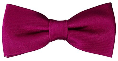 TigerTie Kleinkinder Baby Seidenfliege in fuchsia magenta mit Gummizug 29 bis 40 cm Halsumfang verstellbar + Aufbewahrungsbox von TigerTie