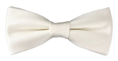 TigerTie Kleinkinder Baby Seidenfliege in weiss mit Gummizug 29 bis 40 cm Halsumfang verstellbar + Aufbewahrungsbox von TigerTie