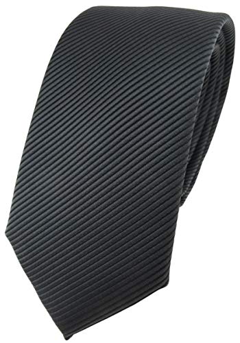 TigerTie - Modische Designer Krawatte in anthrazit dunkelgrau fein gestreift TigerTie - Modische Designer Krawatte in anthrazit dunkelgrau fein gestreift von TigerTie