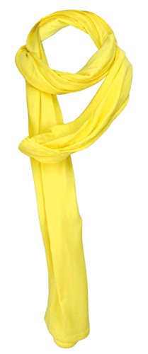 Schal in gelb zitronengelb einfarbig - Größe 185 x 38 cm von TigerTie