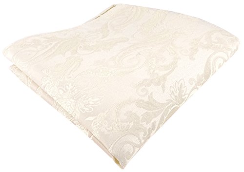 Seideneinstecktuch in beige creme perlmutt Paisley - Einstecktuch Seide Gr. 25x25 cm von TigerTie
