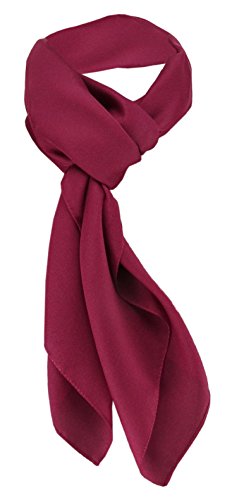 TigerTie Damen Chiffon Halstuch bordeaux weinrot Uni Gr. 90 cm x 90 cm - Schal von TigerTie