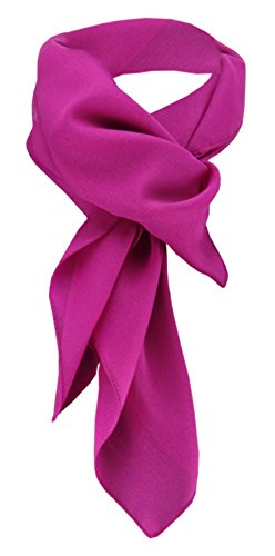 TigerTie Damen Chiffon Halstuch magenta fuchsia Uni Gr. 90 cm x 90 cm - Schal von TigerTie