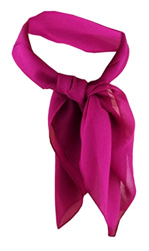 TigerTie Damen Chiffon Nickituch in magenta einfarbig unicolor - Halstuch Größe 50 cm x 50 cm von TigerTie