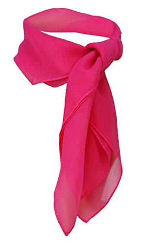 TigerTie Damen Chiffon Nickituch in pink einfarbig unicolor - Halstuch Größe 50 cm x 50 cm von TigerTie