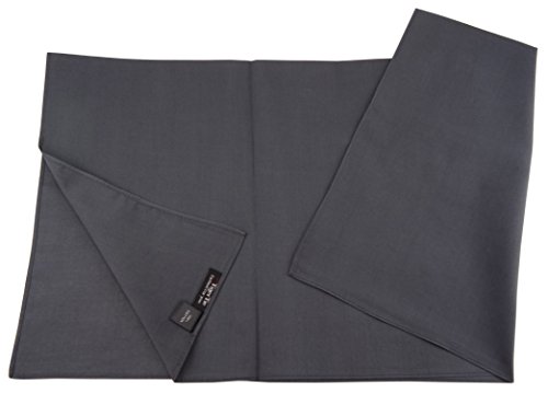 TigerTie Damen Nickituch Halstuch in anthrazit grau einfarbig Uni - Tuchgröße 60 x 60 cm - 100% Baumwolle von TigerTie