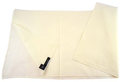 TigerTie Damen Nickituch Halstuch in creme elfenbein einfarbig Uni - Tuchgröße 60 x 60 cm - 100% Baumwolle von TigerTie