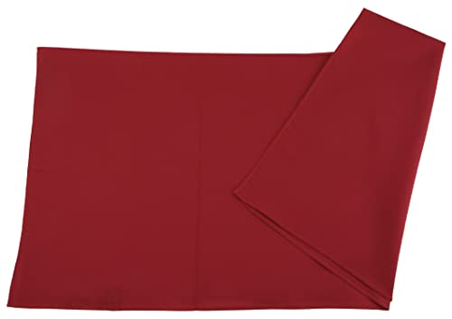 TigerTie Damen Nickituch Halstuch in karminrot einfarbig Uni - Tuchgröße 60 x 60 cm - 100% Baumwolle von TigerTie