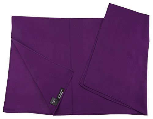 TigerTie Damen Nickituch Halstuch in lila einfarbig Uni - Tuchgröße 60 x 60 cm - 100% Baumwolle von TigerTie