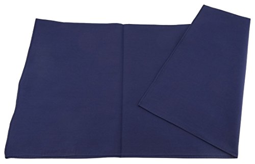 TigerTie Damen Nickituch Halstuch in marine dunkelblau einfarbig Uni - Tuchgröße 60 x 60 cm - 100% Baumwolle von TigerTie