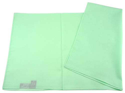 TigerTie Damen Nickituch Halstuch in mint einfarbig Uni - Tuchgröße 60 x 60 cm - 100% Baumwolle von TigerTie