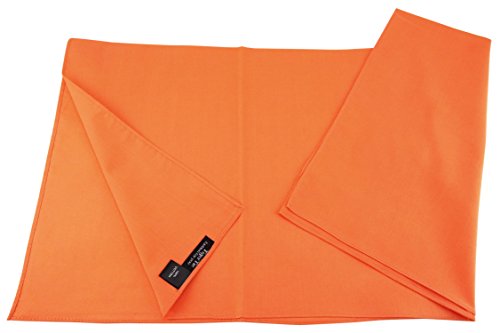 TigerTie Damen Nickituch Halstuch in orange einfarbig Uni - Tuchgröße 60 x 60 cm - 100% Baumwolle von TigerTie