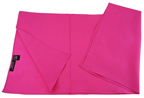 TigerTie Damen Nickituch Halstuch in pink einfarbig Uni - Tuchgröße 60 x 60 cm - 100% Baumwolle von TigerTie