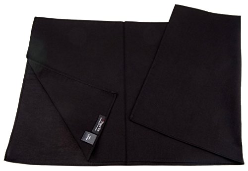 TigerTie Damen Nickituch Halstuch in schwarz einfarbig Uni - Tuchgröße 60 x 60 cm - 100% Baumwolle von TigerTie