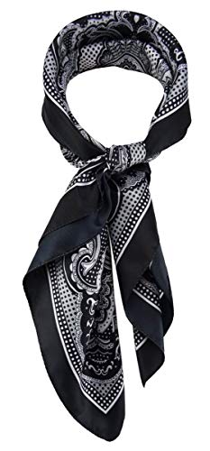 TigerTie Damen Nickituch Halstuch in silber anthrazit grau schwarz gemustert - Größe 60 x 60 cm TigerTie Damen Nickituch Halstuch in silber anthrazit grau schwarz gemustert - Größe 60 x 60 cm von TigerTie
