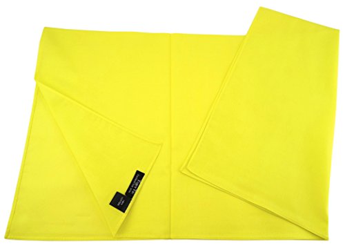 TigerTie Damen Nickituch Halstuch in zitronengelb einfarbig Uni - Tuchgröße 60 x 60 cm - 100% Baumwolle von TigerTie