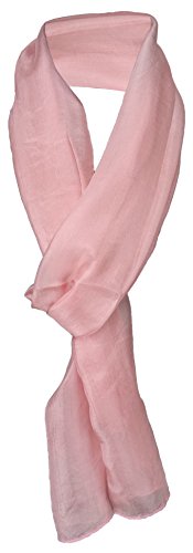 TigerTie Damen Seidenschal in rosa einfarbig - Schal Gr. 180 x 50 cm von TigerTie