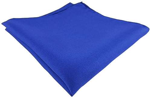 TigerTie Designer Einstecktuch handrolliert in royal einfarbig Uni von TigerTie