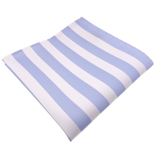 TigerTie Designer Einstecktuch in blau babyblau himmelblau weiß gestreift von TigerTie