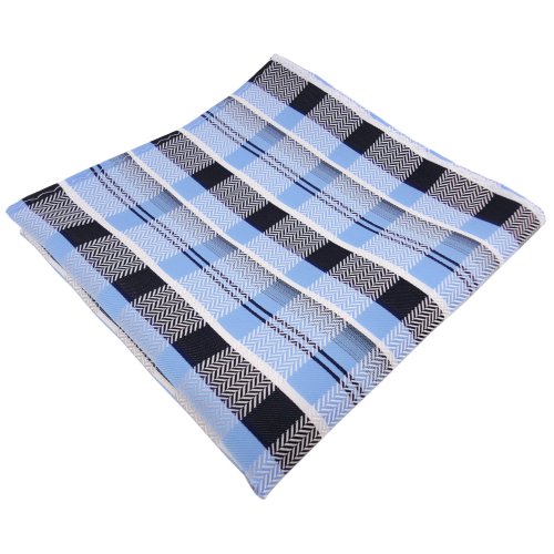 TigerTie Designer Einstecktuch in blau hellblau silber weiß marine gestreift von TigerTie
