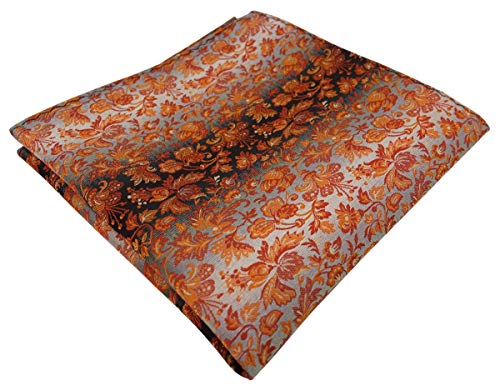 TigerTie Designer Einstecktuch in orange anthrazit grausilber geblümt gemustert - Stecktuchgröße 30 x 30 cm TigerTie Designer Einstecktuch in orange anthrazit grausilber geblümt gemustert - Stecktuchgröße 30 x 30 cm von TigerTie
