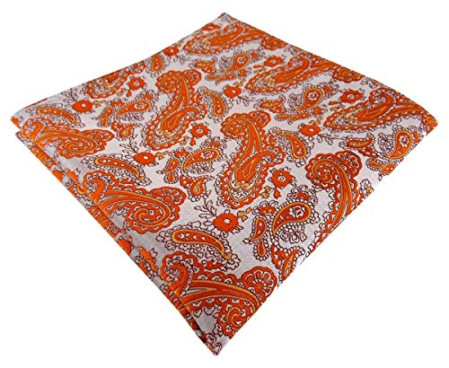 TigerTie Designer Einstecktuch in orange silber Paisley gemustert - Größe 30 x 30 cm TigerTie Designer Einstecktuch in orange silber Paisley gemustert - Größe 30 x 30 cm von TigerTie