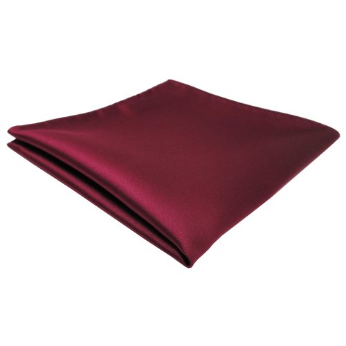 TigerTie Designer Einstecktuch in rot bordeaux einfarbig unicolor gemustert von TigerTie