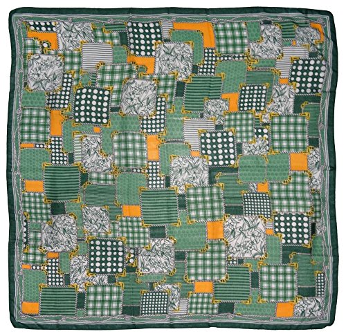 TigerTie Designer Halstuch in grün orange gold grau gemustert - Gr. 100 x 100 cm TigerTie Designer Halstuch in grün orange gold grau gemustert - Gr. 100 x 100 cm von TigerTie