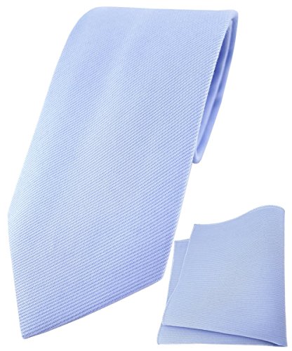 TigerTie Designer Krawatte + Einstecktuch aus 100% Baumwolle in blau einfarbig Unicolor TigerTie Designer Krawatte + Einstecktuch aus 100% Baumwolle in blau einfarbig Unicolor von TigerTie