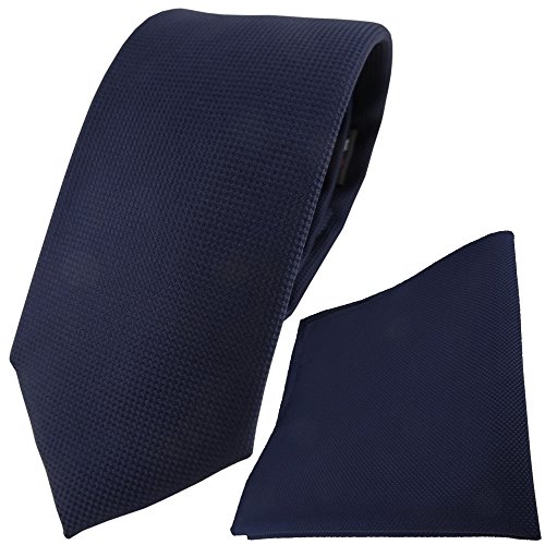 TigerTie Designer Krawatte Einstecktuch in dunkelblau marine fein gepunktet TigerTie Designer Krawatte Einstecktuch in dunkelblau marine fein gepunktet von TigerTie