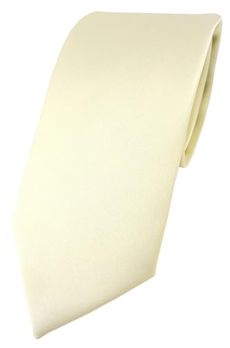 TigerTie Designer Krawatte in beige einfarbig Uni - Tie Schlips von TigerTie