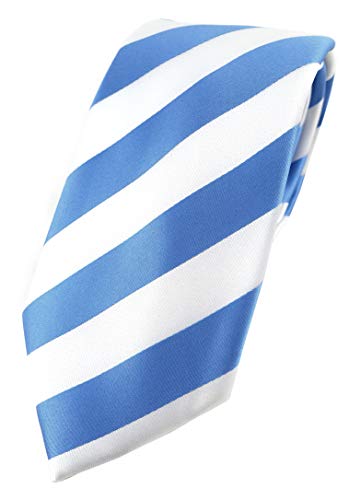 TigerTie Designer Krawatte in blau weiss gestreift TigerTie Designer Krawatte in blau weiss gestreift von TigerTie