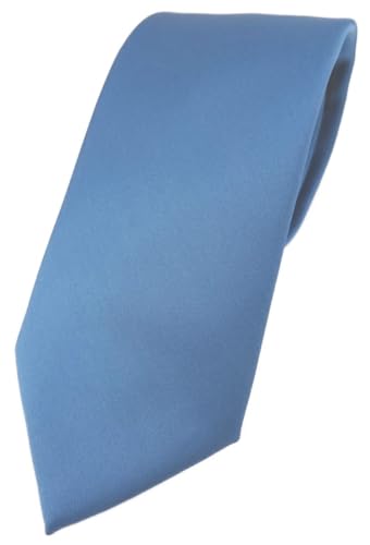 TigerTie Herren Krawatte – Klassische 7,5 cm Krawatte in capriblau einfarbigem Design, ideal für Geschäftstermine, festliche Anlässe und die Freizeit von TigerTie