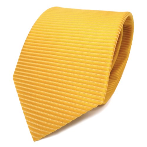 TigerTie Designer Krawatte in gelb goldgelb sonnengelb gestreift von TigerTie
