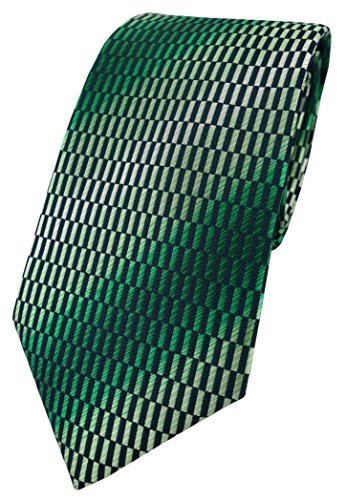 TigerTie Designer Krawatte in grün dunkelgrün schwarz silber gemustert von TigerTie