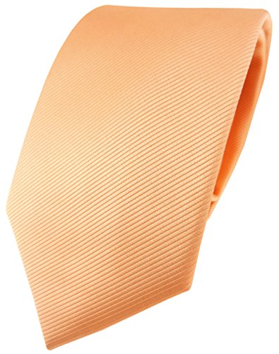 TigerTie Designer Krawatte in lachs orange einfarbig Uni Rips TigerTie Designer Krawatte in lachs orange einfarbig Uni Rips von TigerTie