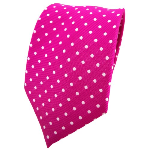 TigerTie Designer Krawatte in magenta fuchsia silber gepunktet TigerTie Designer Krawatte in magenta fuchsia silber gepunktet von TigerTie