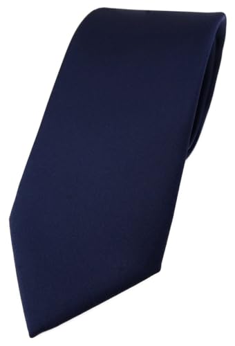 TigerTie Herren Krawatte – Klassische 7,5 cm Krawatte in marine einfarbigem Design, ideal für Geschäftstermine, festliche Anlässe und die Freizeit von TigerTie