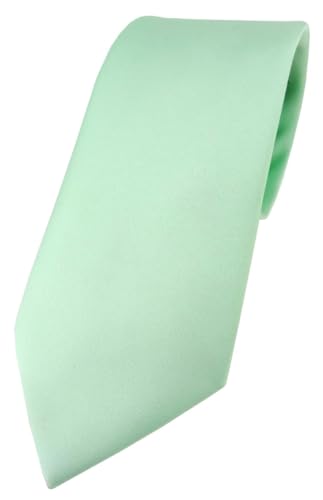 TigerTie Herren Krawatte – Klassische 7,5 cm Krawatte in mint einfarbigem Design, ideal für Geschäftstermine, festliche Anlässe und die Freizeit von TigerTie