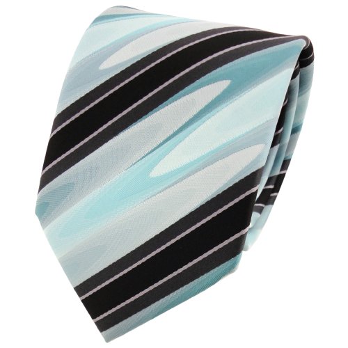 TigerTie Designer Krawatte in mint grün schwarz anthrazit grau gestreift TigerTie Designer Krawatte in mint grün schwarz anthrazit grau gestreift von TigerTie