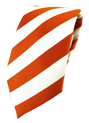 TigerTie Designer Krawatte in orange weiss gestreift von TigerTie