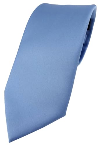TigerTie Herren Krawatte – Klassische 7,5 cm Krawatte in pastellblau einfarbigem Design, ideal für Geschäftstermine, festliche Anlässe und die Freizeit von TigerTie