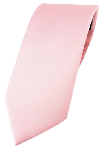 TigerTie Herren Krawatte – Klassische 7,5 cm Krawatte in rosa einfarbigem Design, ideal für Geschäftstermine, festliche Anlässe und die Freizeit von TigerTie