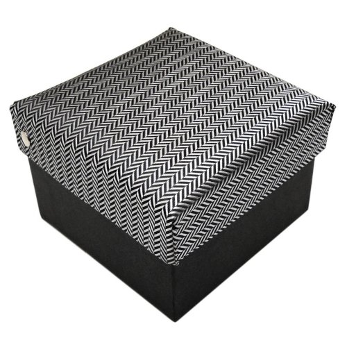 TigerTie Designer Krawattenbox in grau silber gestreift von TigerTie