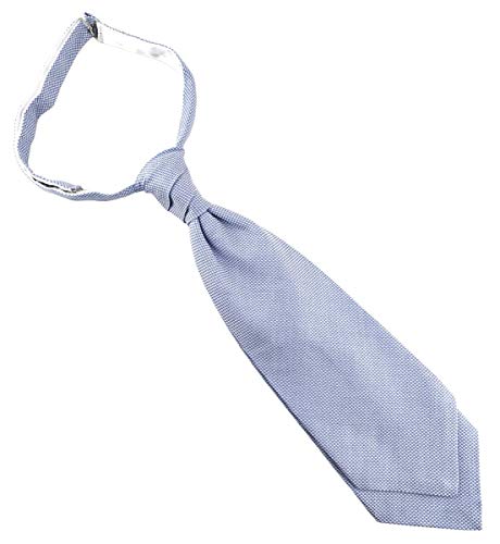 TigerTie Designer Plastron Pique 2tlg Krawatte fertig gebunden in blau-weiss gemustert von TigerTie