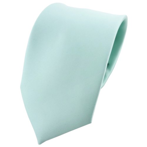 TigerTie Herren Krawatte – Klassische 8 cm Satin-Krawatte in helles mint grün einfarbigem Design, ideal für Geschäftstermine, festliche Anlässe und die Freizeit von TigerTie