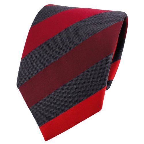 TigerTie Designer Satin Krawatte rot dunkelrot weinrot anthrazit gestreift - Binder Tie TigerTie Designer Satin Krawatte rot dunkelrot weinrot anthrazit gestreift - Binder Tie von TigerTie