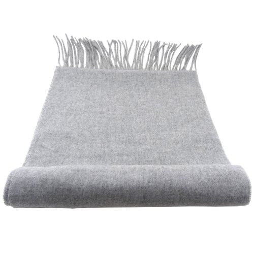 TigerTie Designer Schal in grau hellgrau einfarbig Uni - Cashmink von TigerTie