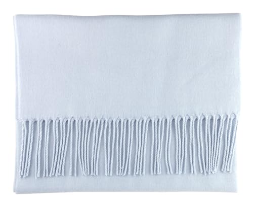 TigerTie Designer Schal in hellblau graublau einfarbig Uni - Cashmink TigerTie Designer Schal in hellblau graublau einfarbig Uni - Cashmink von TigerTie